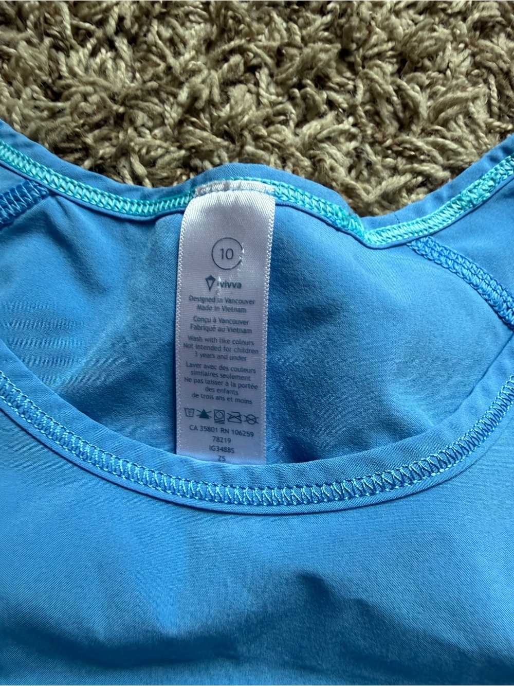 Ivivva Lululemon Kids Girls Lot Bundle Shirt Skorts Athletic Blue Pink Size 10 - Picture 4 of 4